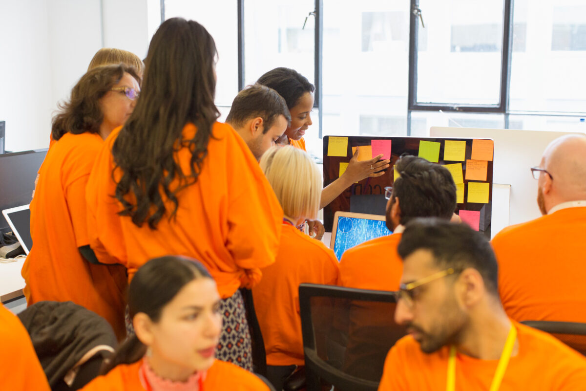 Hackers Coding For Charity At Hackathon